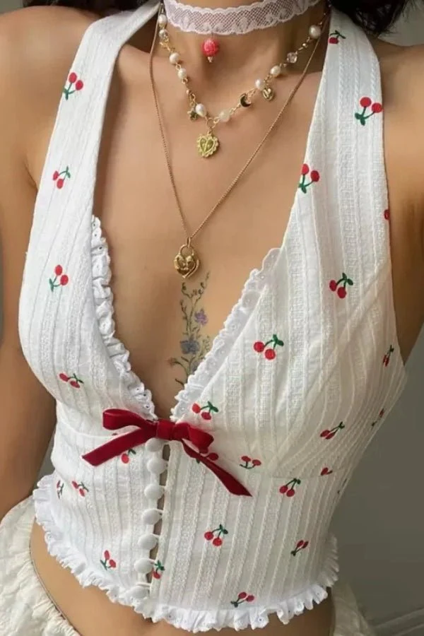 Cherry Blossom Sweetheart Top - Image 3