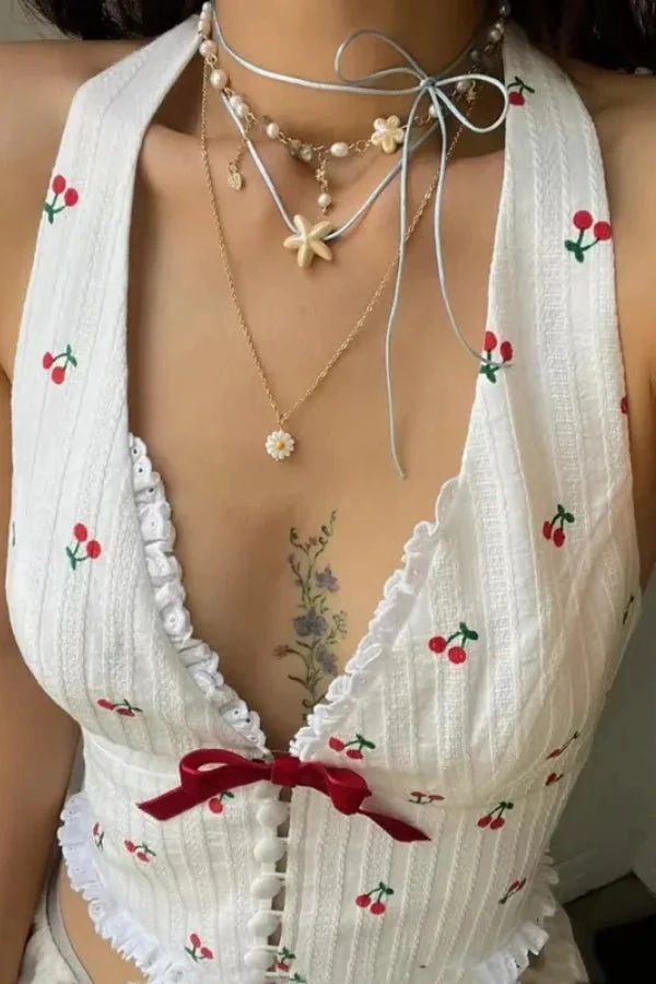 Cherry Blossom Sweetheart Top - Image 4