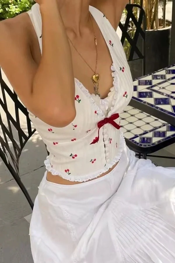Cherry Blossom Sweetheart Top - Image 5