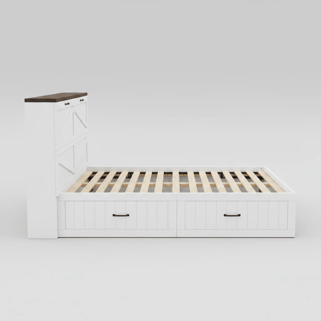 Haven Hideaway | Queen Size Storage Cabinet Murphy Bed with Charging Station - Image 8