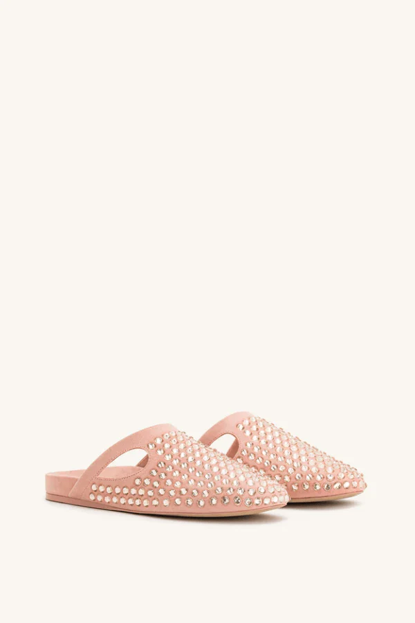 Hera Crystal Flat Mule Shoes - Image 10