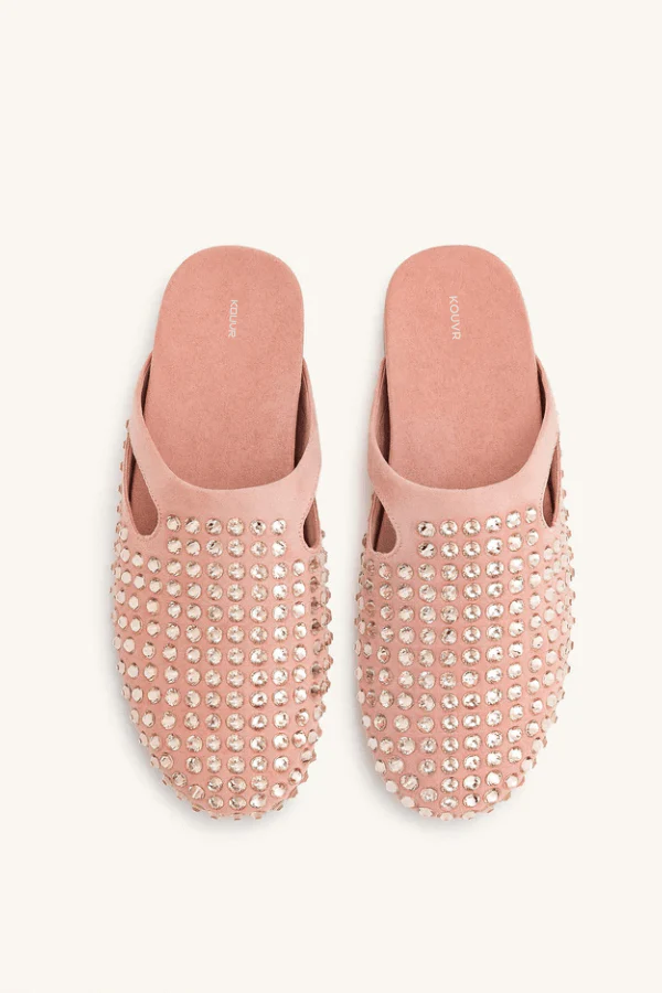 Hera Crystal Flat Mule Shoes - Image 11