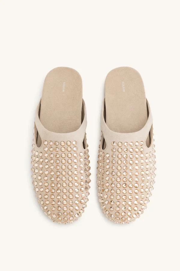 Hera Crystal Flat Mule Shoes - Image 7