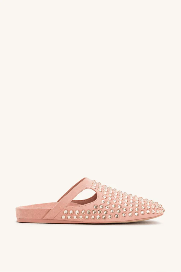 Hera Crystal Flat Mule Shoes - Image 9